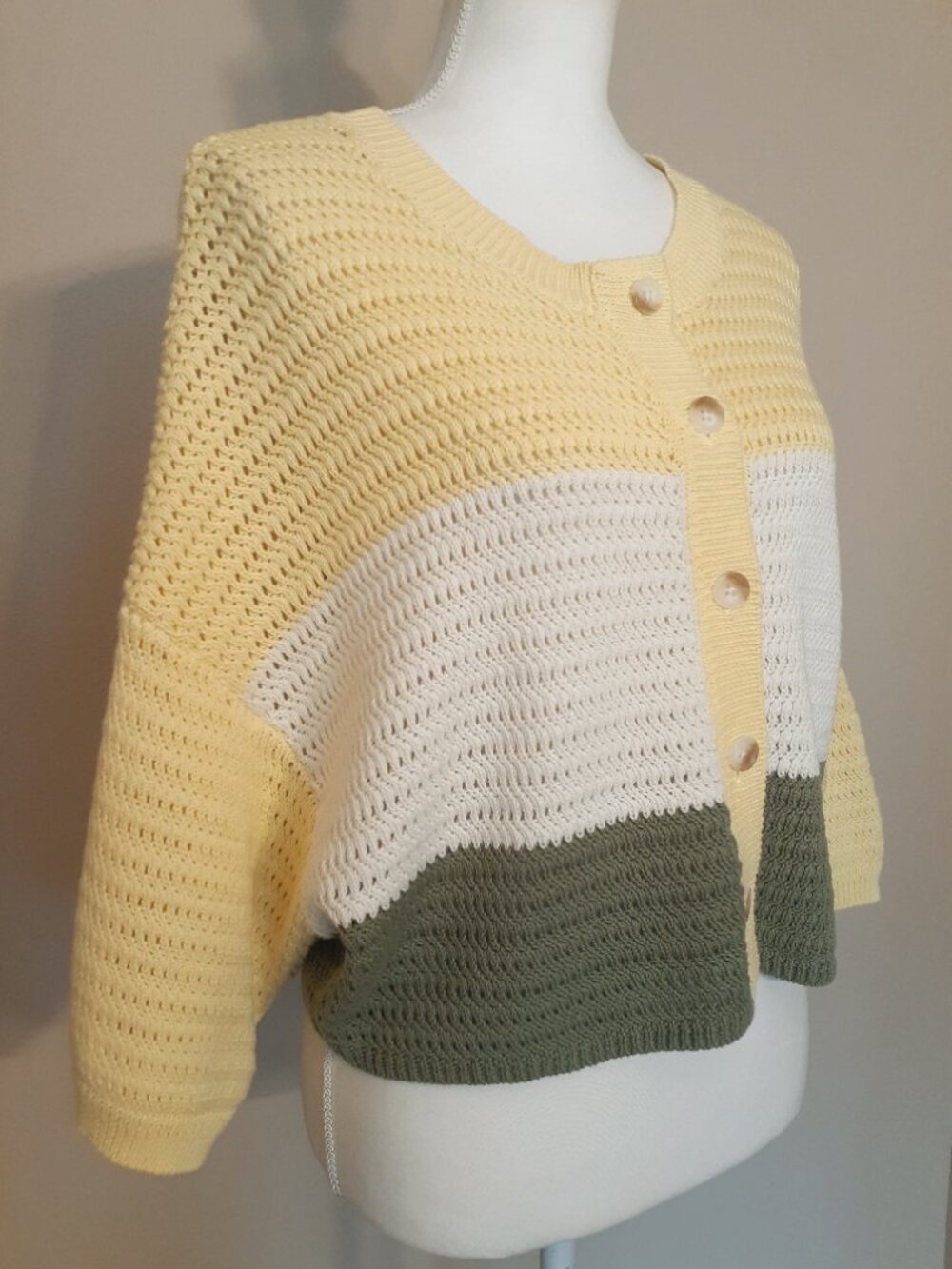 Spiritual Gangster Open Knit Cropped Cardigan
